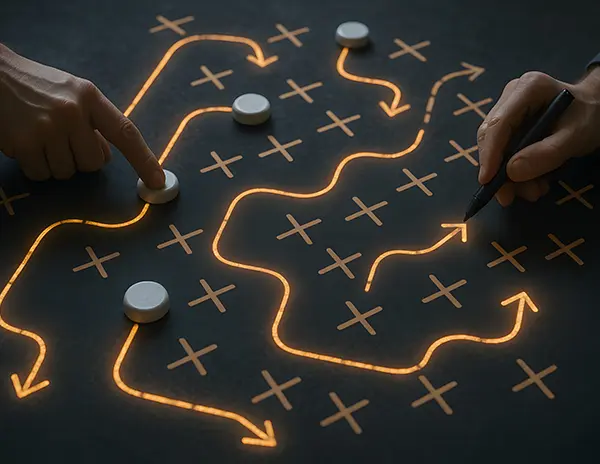 Two People Designing Strategy